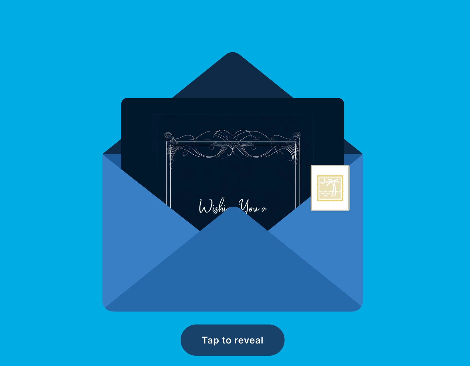 Every birthday ecard arrives inside a beautifully animated envelope.